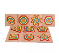 LLTCMYGS Puzzle in Legno Montessori per Bambini, Giocattolo sensoriale per smistamento Forme (10 Pezzi)