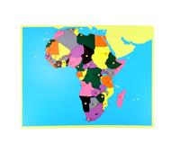 LLTCMYGS Puzzle Mappa in Legno Montessori, Giochi e Regali di Geografia per Bambini della Scuola Materna, Ragazzi e Ragazze,Africa