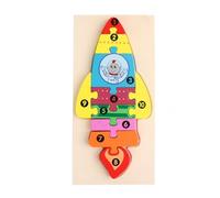LLTCMYGS Puzzle Montessori 3D di Animali per Bambini Piccoli, Giocattoli educativi in Legno STEM per Bambini,Rocket