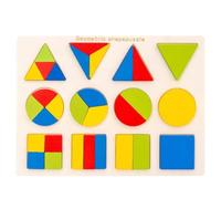 LLTCMYGS Puzzle Montessori a 12 caselle con Forme Geometriche, Giocattolo per ordinare e impilare Forme