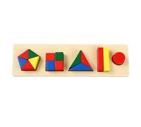 LLTCMYGS Puzzle Montessori con frazioni e Geometria, Giocattolo in Legno per ordinare Le Forme per Bambini Piccoli