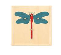 LLTCMYGS Puzzle Montessori di Animali e Piante, Giocattolo per l'Educazione Precoce e la Coordinazione Mano-Occhio,Dragonfly