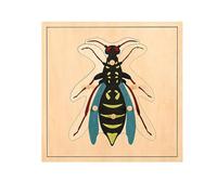LLTCMYGS Puzzle Montessori di Animali e Piante, Giocattolo per l'Educazione Precoce e la Coordinazione Mano-Occhio,Wasp