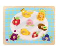 LLTCMYGS Puzzle Montessori in Legno con Perne, Tavola per Abbinare Le Forme degli Animali dello Zoo con Grandi Manopole,Model e