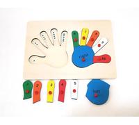LLTCMYGS Puzzle Montessori in Legno Mano-Piede Pannello Puzzle, Sviluppo Coordinato Occhio-Mano,Model a