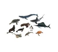 LLTCMYGS PVC Mini Marine Animal Model Toys, Montessori Desktop Decorazione Collezione Bomboniere Giocattoli (11 Pezzi)