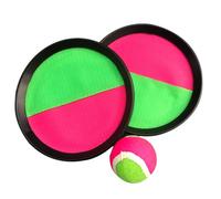 LLTCMYGS Set da Gioco con Palla Appiccicosa Rotonda, Giocattolo per Allenamento Sensoriale, Gioco con Pagaia e Palla in Velcro per Interazione Genitore-Figlio