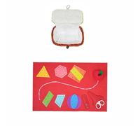 LLTCMYGS Set da Lavoro di Cucito Montessori per l'insegnamento dell'AIDS, Allenamento della coordinazione Occhio-Mano per l'infilatura