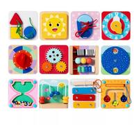 LLTCMYGS Set di 12 Calamite da Frigorifero in Legno per Lavagna sensoriale, Giocattolo Montessori per Lo Sviluppo delle abilità motorie Fini nei Bambini Piccoli