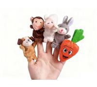 LLTCMYGS Set di burattini da Dito Montessori, Mini Animali di Peluche, Giocattolo per raccontare storie alle Feste