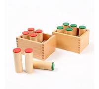 LLTCMYGS Set di Cilindri Sonori Montessori, Materiale Sensoriale Uditivo Bottiglie del Suono