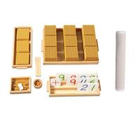 LLTCMYGS Set di Gioco decimale con Perline in Oro Montessori, Materiali ausiliari con Perline per l'insegnamento della Matematica