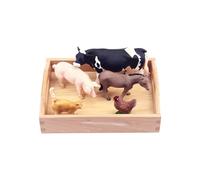 LLTCMYGS Set di Modelli di Animali in Miniatura della Fattoria Montessori, Repliche di Piccole Statue di Animali