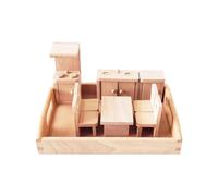 LLTCMYGS Set di Modelli di Mini Mobili da Cucina in Legno, Cucina Piccola di Simulazione Montessori per Prescolare
