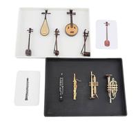 LLTCMYGS Set di Modelli di Mini Strumenti Musicali Montessori, Ausilio per l'Insegnamento Precoce della Lingua