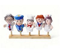 LLTCMYGS Set di Peluche con Personaggi Carini Montessori, burattini da Dito per Gioco di Ruolo, Regalo di Natale