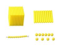 LLTCMYGS Set di Perline d'oro Montessori per la Matematica, Giocattoli Educativi per Il Conteggio Precoce,Model b