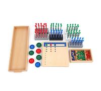 LLTCMYGS Set di provette Matematiche Montessori, tavola per la Divisione Lunga Montessori, Giocattolo per l'apprendimento precoce della Matematica per Bambini Piccoli