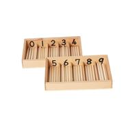 LLTCMYGS Set di Scatole con Fusi Montessori, Giocattolo in Legno per Contare e Imparare la Matematica per Bambini