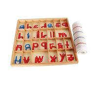 LLTCMYGS Set di scatole da Lettere mobili in Legno, Materiali didattici dell'alfabeto Montessori e ausili didattici,Model a