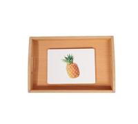 LLTCMYGS Set di sussidi per l'insegnamento delle Lingue Montessori Fruit Card, educazione precoce per Bambini in età prescolare