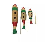 LLTCMYGS Set Didattico Musicale Montessori Pesce e Rana in Legno, Strumenti a Percussione Orff