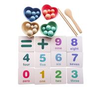 LLTCMYGS Set Montessori di Bacchette e Palline per Pratica, Riconoscimento dei Numeri e Apprendimento della Matematica, Regalo Educativo