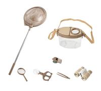 LLTCMYGS Set Montessori per l'osservazione degli Insetti all'aperto, Strumento di Raccolta e Cattura degli Insetti Estivi,Coffee Brown
