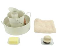 LLTCMYGS Set per Il Lavaggio delle Mani Montessori, Accessori per attività di Lavaggio delle Mani per la Prima Infanzia,Beige