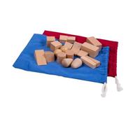 LLTCMYGS Set Sensoriale Montessori con Borsa Misteriosa, Giocattolo in Legno per Il Riconoscimento delle Forme e l'Apprendimento Tattile per Bambini