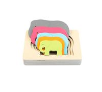 LLTCMYGS Simpatico Elefante Puzzle in Legno a Grande Strato, Giocattolo educativo per Bambini in età prescolare Montessori