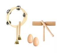 LLTCMYGS Strumenti a percussione Montessori, nacchere, Coni di Sabbia e ausili per l'insegnamento della Musica a Doppio Tamburo