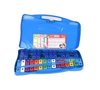 LLTCMYGS Strumento a percussione a Piastre in Alluminio Montessori a 25 Note, Strumento a percussione Orff,Blu