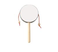 LLTCMYGS Tamburo con sonaglio Orff con manico in legno, per apprendimento del ritmo e gioco interattivo