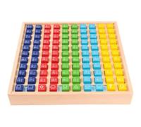 LLTCMYGS Tavola delle Cento in Legno Montessori, Apprendimento dei Caratteri Cinesi, Giocattolo Educativo STEM per Bambini