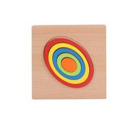 LLTCMYGS Tavole Montessori per Il Riconoscimento delle Forme Geometriche, Puzzle Sensoriali in Legno per Bambini,Ovals