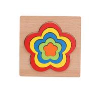 LLTCMYGS Tavole Montessori per Il Riconoscimento delle Forme Geometriche, Puzzle Sensoriali in Legno per Bambini,Flowers