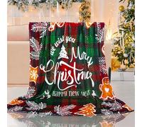 LLTTEER Coperta natalizia, morbida e calda coperta invernale in pile Sherpa, coperta in peluche, coperta per bambini e adulti, coperta regalo (Natale F, 130 x 150 cm)