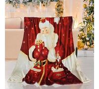 LLTTEER Coperta natalizia, morbida e calda coperta invernale in pile Sherpa, coperta in peluche, coperta per bambini e adulti, coperta regalo (Natale C, 130 x 150 cm)