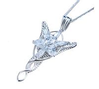 LLUCH Arwen Evenstar Collana a ciondolo con principessa Box 925 Sterling Silver Lord Of The Ring Hobbit Aragorn Necklace Elvish Gioielli per dare alle tue donne amate
