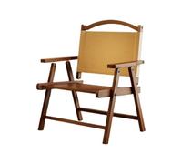 lluoqian confortevole Sedia pieghevole portatile in bambù con schienale - Sedia da campeggio all'aperto e da casa for il tempo libero estivo(Rice White)