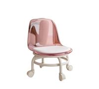 lluoqian Entrance Sgabello basso universale in plastica con ruote, sgabello piccolo con ruote applicabile a più scene(Pink)