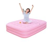 lluoqian Inflatable Materasso gonfiabile in tessuto composito addensato: cuscino for tenda da campeggio portatile all'aperto, uso a casa(Pink,190 * 102 * 43cm)