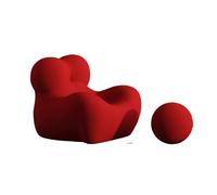 lluoqian Living Room Poltrona reclinabile Compressed Mom Hug, poltrona for il tempo libero in spugna ad alto polimero monoblocco, divano in tessuto tecnico confezionato sottovuoto(Red)