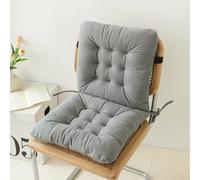 lluoqian Universal Cuscino for sedia in ciniglia con schienale, imbottitura for seduta spessa for ufficio e dormitorio, supporto ergonomico(Light Grey Blue)