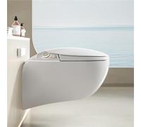 lluoqian WC Bidet WC Intelligente sospeso, WC Automatico Integrato Senza Serbatoio con sensore e aromaterapia for Piccole Case(Automatic Flip Version)