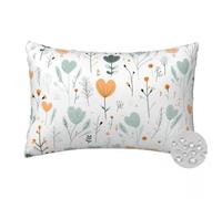 LLWYH Federe Cuscini per Esterno Impermeabile 50x70 cm, 2 Pezzi Federe Cuscini Divano Cartone Animato Copri Cuscini per Divano Fiori E Piante Federa Cuscino in Lino per Balcone Giardino Patio -FS229