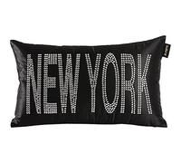 LLWYH Fodera per Cuscino Newyork Nylon Nero E Cotone Trapano A Caldo Divano Camera da Letto Decorazione Soggiorno Federa Rettangolare 50X30 Cm Senza Anima Nero