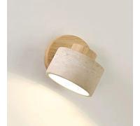 LLXDFUU Applique da parete moderna per camera da letto applique da parete in travertino giallo girevole per comodino bagno Luci da parete in pietra naturale per bagno Apparecchio di illuminazione da l