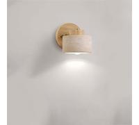LLXDFUU Applique da parete per camera da letto sul comodino in travertino Lampada da parete rotazionale Wabi-Sabi Lampada da parete moderna in noce di arte creativa per la lettura Studio Comodino Sogg